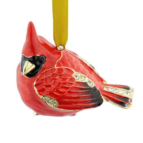 Enamel Red Cardinal Ornament - view 2