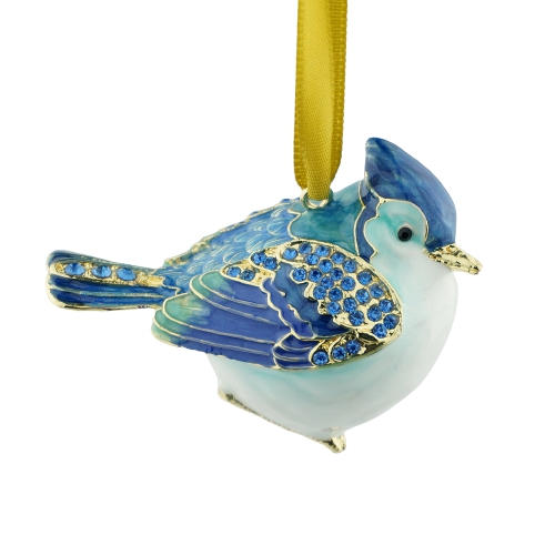Enamel Blue Jay Ornament - view 2