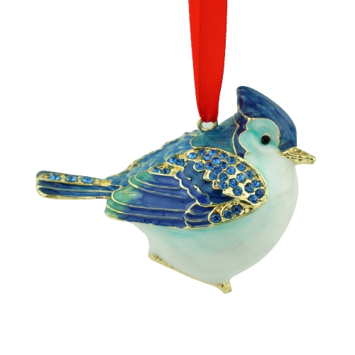 Enamel Blue Jay Ornament