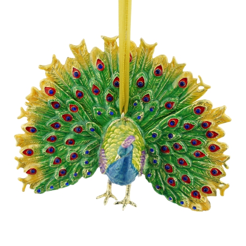 Enamel Peacock Ornament - view 2