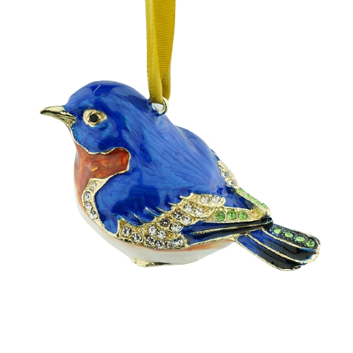 Enamel Bluebird Ornament - view 2