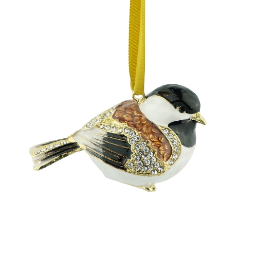 Enamel Chickadee Ornament