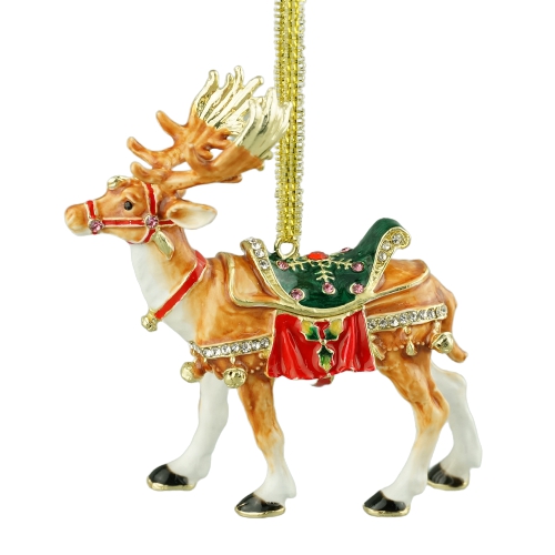 Enamel Reindeer Ornament