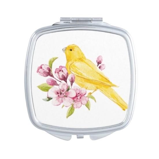 Square Custom Printed Epoxy Compact Mirror - view 3