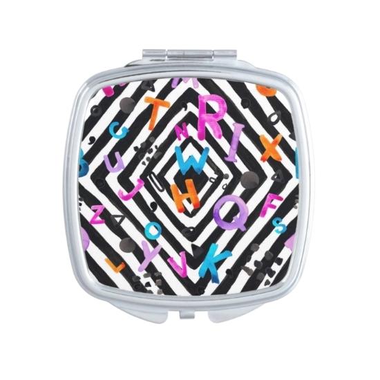 Square Custom Printed Epoxy Compact Mirror - view 8
