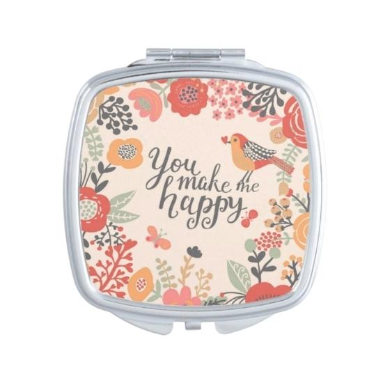 Square Custom Printed Epoxy Compact Mirror - view 10