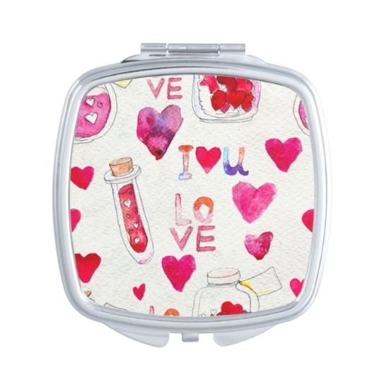Square Custom Printed Epoxy Compact Mirror - view 9
