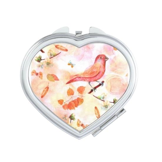 Heart Custom Printed Epoxy Compact Mirror - view 3