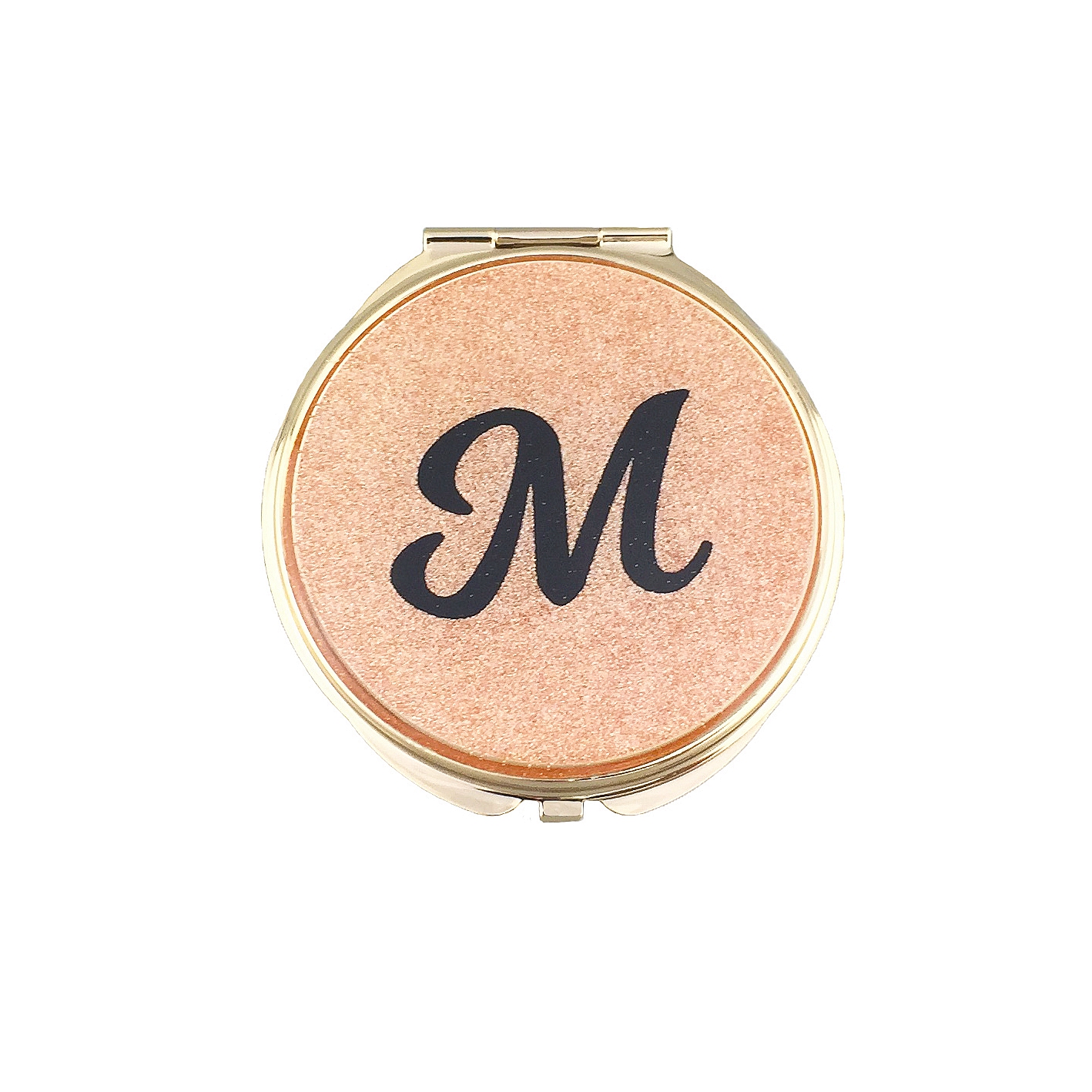 Monogram M Glitter Epoxy Compact Mirror - view 3