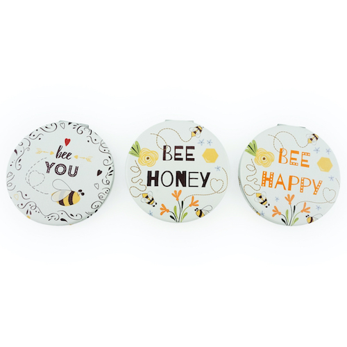 Custom Printed 60mm Round PU Leather Compact Mirror - view 7