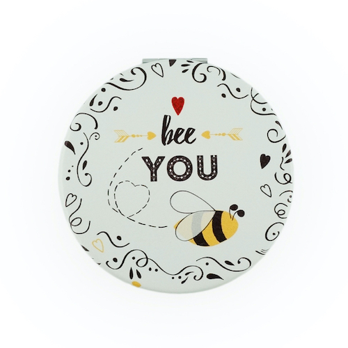 Custom Printed 60mm Round PU Leather Compact Mirror - view 8