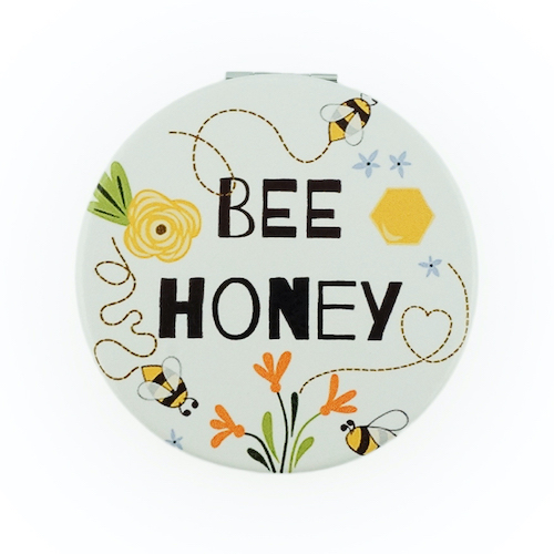 Custom Printed 60mm Round PU Leather Compact Mirror - view 9