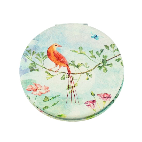 Custom Printed 60mm Round PU Leather Compact Mirror - view 16