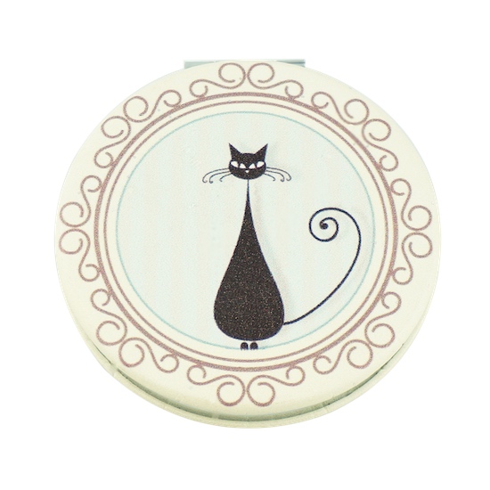 Custom Printed 60mm Round PU Leather Compact Mirror - view 17
