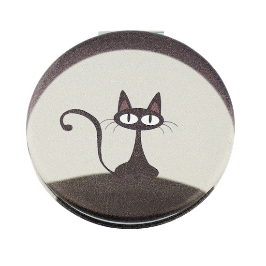 Custom Printed 60mm Round PU Leather Compact Mirror - view 19
