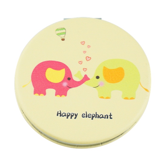 Custom Printed 60mm Round PU Leather Compact Mirror - view 26