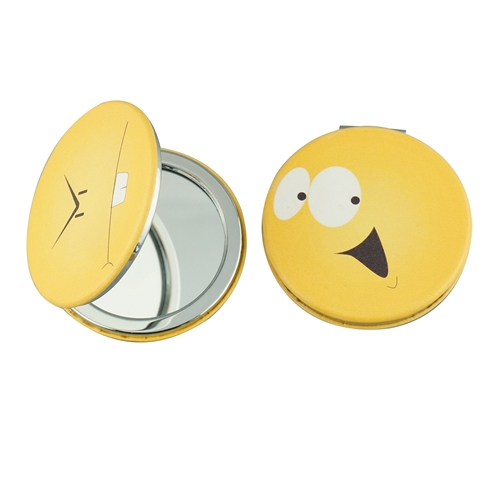 Custom Printed 60mm Round PU Leather Compact Mirror - view 31