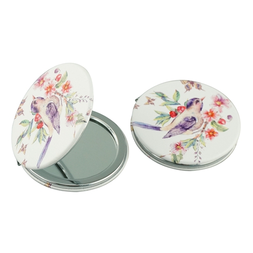 Custom Printed 60mm Round PU Leather Compact Mirror - view 32