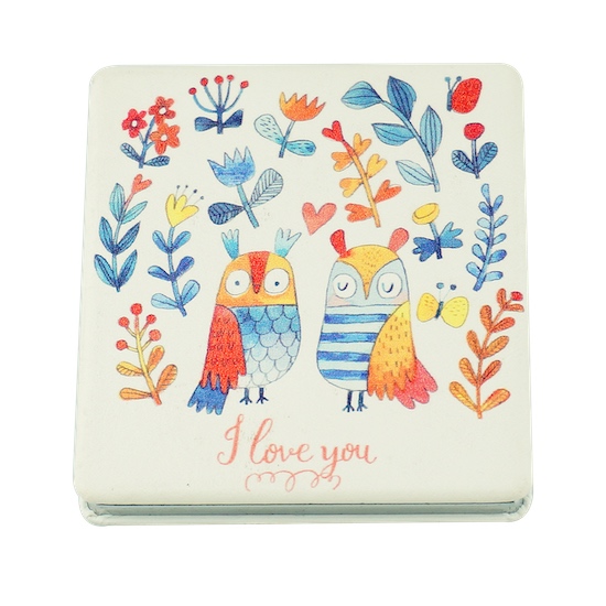 Custom Printed Square PU Leather Compact Mirror - view 2