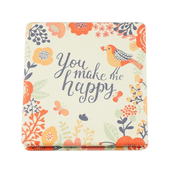 Custom Printed Square PU Leather Compact Mirror - view 3