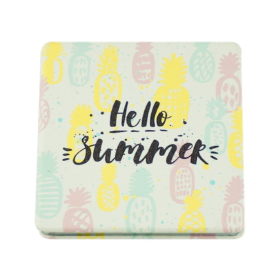 Custom Printed Square PU Leather Compact Mirror - view 7