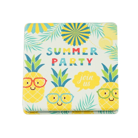 Custom Printed Square PU Leather Compact Mirror - view 6