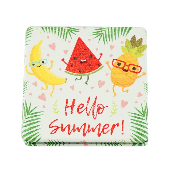Custom Printed Square PU Leather Compact Mirror - view 8