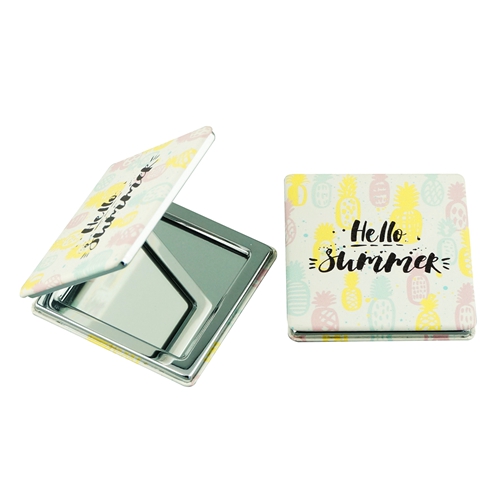 Custom Printed Square PU Leather Compact Mirror - view 9