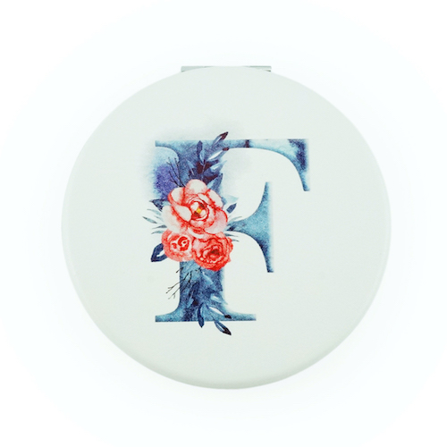 Custom Printed 70mm Round PU Leather Compact Mirror - view 9