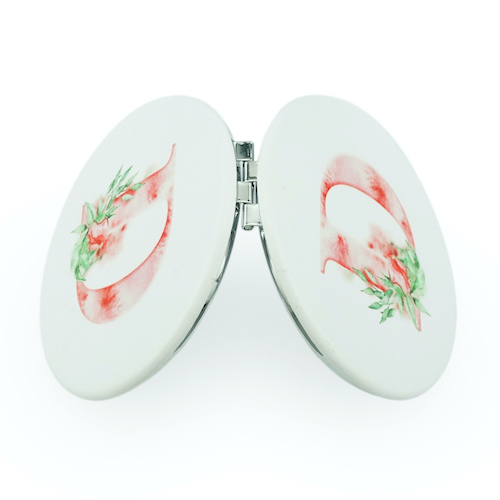 Custom Printed 70mm Round PU Leather Compact Mirror - view 8