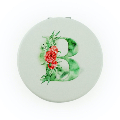 Custom Printed 70mm Round PU Leather Compact Mirror - view 3
