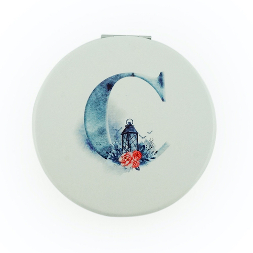 Custom Printed 70mm Round PU Leather Compact Mirror - view 4
