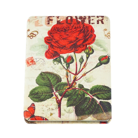 Custom Printed 85 × 60mm Rectangular PU Leather Compact Mirror - view 3