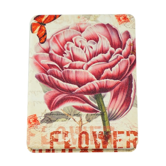 Custom Printed 85 × 60mm Rectangular PU Leather Compact Mirror - view 6