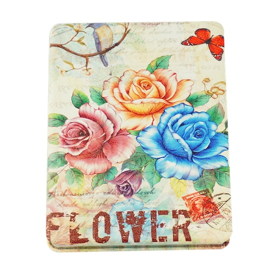 Custom Printed 85 × 60mm Rectangular PU Leather Compact Mirror - view 7