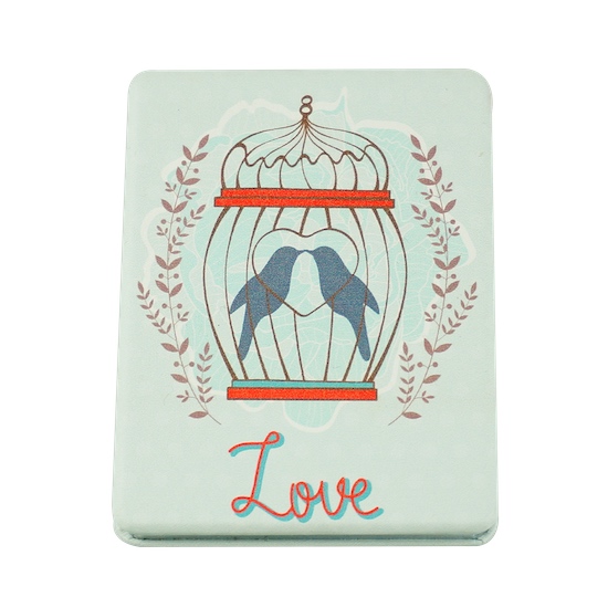 Custom Printed 85 × 60mm Rectangular PU Leather Compact Mirror - view 20