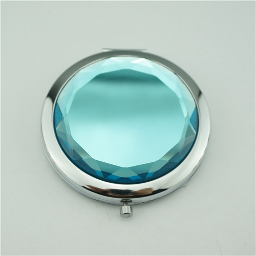 Gold Amethyst Crystal Compact Mirror - view 4