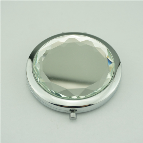 Gold Amethyst Crystal Compact Mirror - view 6