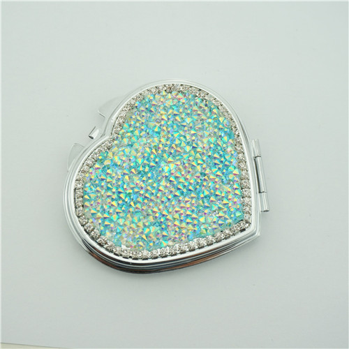 Iridescent Heart Crystal Compact Mirror - view 2