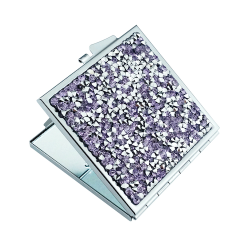 Purple Crushed Crystal Compact Mirror - view 5