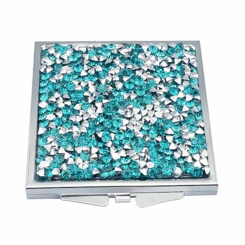 Purple Crushed Crystal Compact Mirror - view 8
