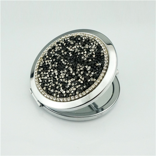 Pink Crushed Crystal Compact Mirror - view 5