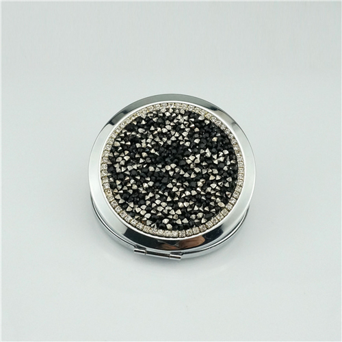 Pink Crushed Crystal Compact Mirror - view 6