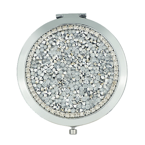 Pink Crushed Crystal Compact Mirror - view 10
