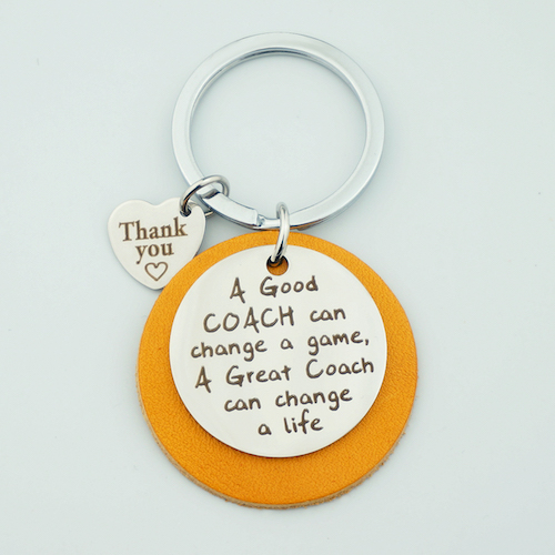 Personalized Round Stainless Steel Message Keychain - view 9