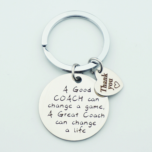 Personalized Round Stainless Steel Message Keychain - view 13