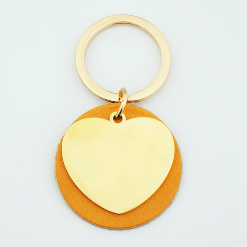 Personalized Heart Stainless Steel Message Keychain - view 2