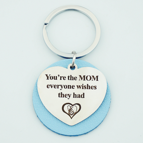 Personalized Heart Stainless Steel Message Keychain