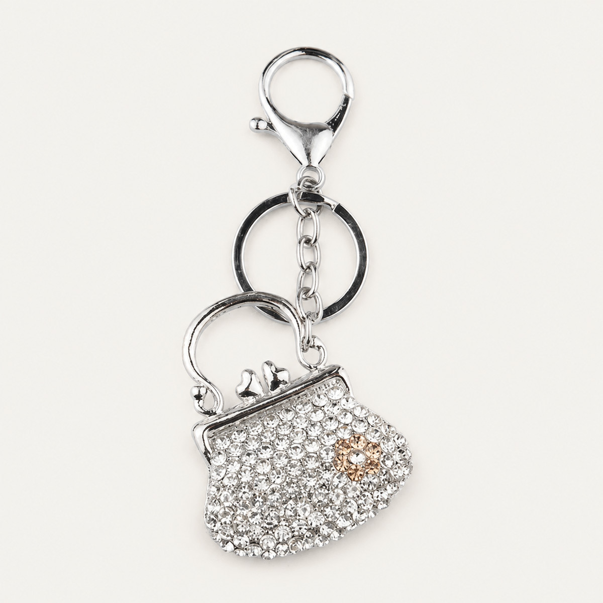 Crystal Handbag Metal Keychain