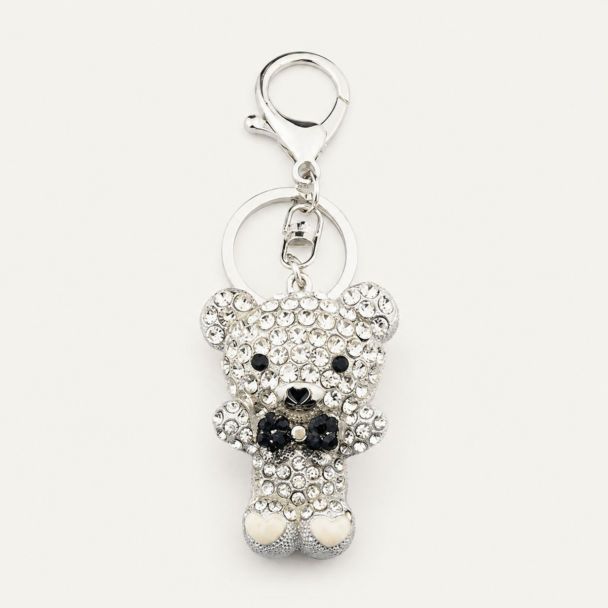 Crystal Teddy Bear Metal Keychain - view 2